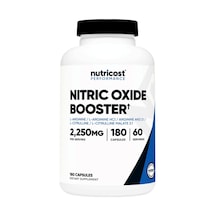 Nutricost Nitrik Oxıde Booster 2250mg, 180 Capsules - 750mg P... Aromasız