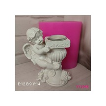 Melek Figürlü Tea Light Mumluk Silikon Kalıp