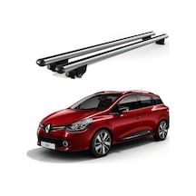 Kanca Renault Clio Sport Tourer 2013-2019 Uyumlu Gri Kilitli Ara Atkı 110cm Port Bagaj Tavan Barı