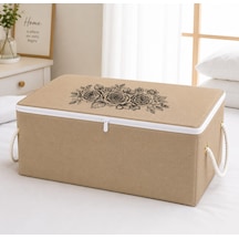 Aivor Home 3 Adet Büyük Boy Bej Baza Altı Yastık Yorgan Kazak Hurcu 64x41x35 Kahverengi