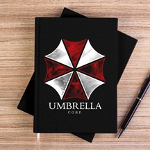 Resident Evil Umbrella Corp Siyah Çizgisiz Kanvas Defter