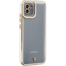 Samsung Galaxy A03 Kılıf Liva Lens Silikon - Beyaz Çok Renkli