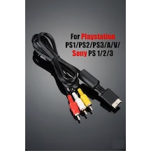 Yeni 2023 Av Ses Video Tv Adaptörü Kablosu X-box Ps2/3 Av Lcd Tv 3rca Scart Lale Bağlantı Kablosu