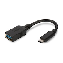 Usb Tip C Adaptörü, On-the-go Otg , Usb Tip C Erkek &lt -&gt Usb Tip A Dişi, 0,15 Metre, Super Speed, Usb 3.0, Siyah Renk-19731