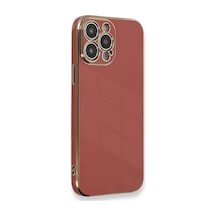 Apple iPhone Uyumlu   15 Pro Kılıf Volet Silikon - Kırmızı Düz Renkli