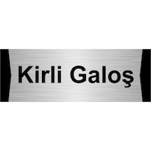 Kirli Galoş 7x20cm Gümüş Renk Metal Yönlendirme Levhası