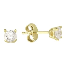 Goldkupe 14 Ayar Tektaş Altın Küpe 1,14 Gr-1227