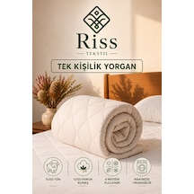 Riss Tekstil Tek Kişilik %100 Kuzu Yünü Yorgan 155 X 215 CM 3000 GR Beyaz