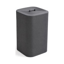 90 Litre İki Bölmeli Kirli Çamaşır Sepeti Çıkarılabilir Astarlı Kapaklı Katlanabilir Çamaşır Sepeti Laundry Basket Büyük Boy Çamaşırlık Organizer Gri Çok Renkli