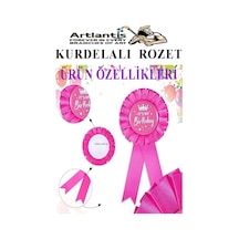 Atatürk Kurdelalı Rozet 10 Adet Kırmızı Beyaz Yaka Rozeti Çocuk Bayram Etkinlik 15 Cm Kokart