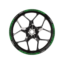 Bajaj Pulsar Ns200 Baskılı Jant Dışı Şerit Motosiklet Sticker Etiket Modeli Yeşil