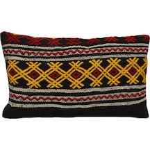 Zehra Abla Halı Yeni El Dokuma Dekoratif Lumbar Kilim Kırlent Yastık Kılıfı 6140