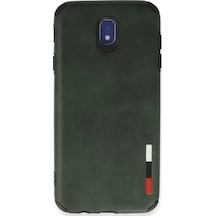 Newface Samsung Galaxy J7 Pro / J730 Kılıf Loop Deri Silikon - Yeşil
