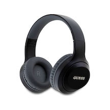 Guess Klasik Logo Lisanslı Katlanabilir Ayarlanabilir Metal Klasik Logolu Kulak Üstü Bluetooth Kulaklık Siyah