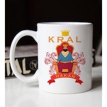 Bk Gift Kişiye Özel Tahttaki Kral Tasarımlı Beyaz Kupa Bardak-1, Arkadaşa Hediye, Sevgiliye Hediye Kobitmeyencom33661 Bk Gift