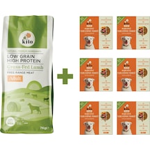 Kito Kuzu Etli Yetişkin Köpek Maması 7 KG + Kito Fresh Kuzu Etli Köpek Yemeği 6'lı