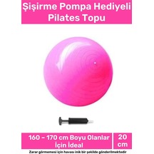 Profesyonel Seri Dayanıklı Yüksek Kalite Mini Gymball 20cm Pembe Pilates Topu + Şişirme Pompa