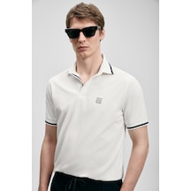 Lufian Grom Erkek Polo Yaka T-shirt 111040232 Ekru