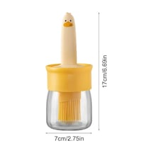 Dofolink Gıda Grubu Cam Yağ Dağıtıcı, Silikon Fırça İle Entegre, Isı Dayanıklı, Dışarıda Barbekü Ve Piknikler İçin Uygun Çok Renkli