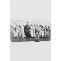 Mustafa Kemal Atatürk V4 90x40 Xxl Gaming Kauçuk Kaymaz Taban Mouse Pad Fare Altlığı