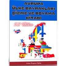 Avrupa Ülkeleri Bayrağı Çizme Ve Boyama Kitabı