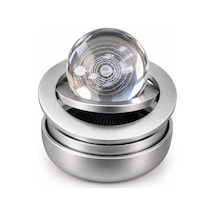 Güneş Enerjili 360 Dönen Kristal Küreli Araç Kokusu Ve Torpido Dekoratif Aksesuar Silver