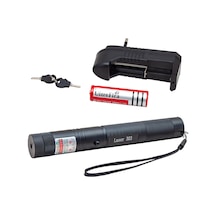 Powermaster Om-1201 18650 Pilli Şarjlı Anahtar Emniyetli Yeşil Lazer Poınter 50 Km -36921 Çok Renkli