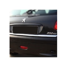 Peugeot 206  Krom Bagaj Alt Çıtası Paslanmaz Çelik