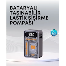 Mey İthalat 150 Psı Kablosuz Dijital Ekranlı Taşınabilir Araç Lastik Pompası