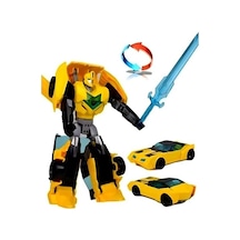 /oyuncak Metal Gövdeli 20 Cm Araba Ve Tıra Dönüşen Robot Optimus Ve Bumblebee Model Dönüşen Robotlar Autobots Sarı