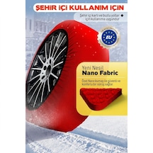 Dust Eco Kar Çorabı Pratik Montajlı Tekstil Kar Zinciri & Patinaj Önleyici Lastik Çorabı Seti