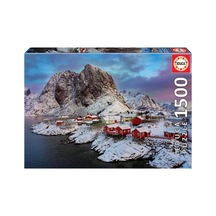 Puzzle 1500 Parça Norveç Lotofen Adası Kış Manzarası 17976