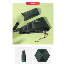 Upf50+ Kompakt Ve Taşınabilir Güneş Koruyucu Şemsiye-koyu Yeşil