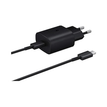 Samsung  Uyumlu Ep-ta800 Type-c 25w Hızlı Şarj Cihazı Adaptör Kafası + Kablo Takım Siyah