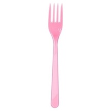 Çatal Plastik Pembe 50 Adet