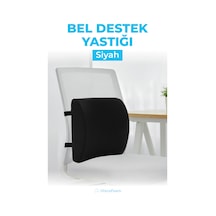 Viscofoam Ortopedik Bel Yastığı Ofis Sandalye Araç Koltuk Bel Destek Yastığı Visco Bel Yastığı Siyah