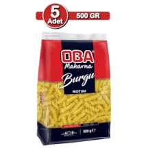 Oba Burgu Makarna 500 G X 5 Adet Ev Tipi Çoklu Paket