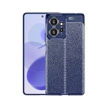 Xiaomi Redmi Note 12 4g Kılıf Deri Görünümlü Silikon Kamera Korumalı Üstün Koruma Cherena Lacivert