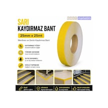 Sarı Merdiven Ve Zemin Kaydırmaz Bant 25mm X 25mt Kaymaz Antislip Bant Bant Marketim