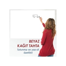 Beyaz Yazı Tahtası 100X150Cm 2 Adet Statik Kağıt Tahta