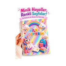 Hologram Kapak A5 Spirelli İlk Defterim 80 Yaprak Çok Renkli