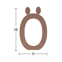 Harf Ahşap Obje 18Mm - Ö
