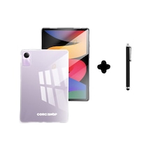 Xiaomi Redmi Pad Se 11 Inç Kılıf Şeffaf Koruyucu Arka Kapak Silikon + Tablet Kalemi Arka Kapak