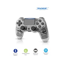 Ps4-pc-android Box-android-Apple Uyumlu iOS Telefon Tablet Titreşimli Bluetooth Oyun Kolu Şeffaf