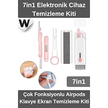 Temizlikkiti 7in1 Apple Uyumlu Airpods Klavye Ekran Temizleme Kiti Çok Fonksiyonlu Silikon Uçlu Kulaklık Telefon
