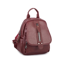 Nas Bag Kadın Sırt Çantası Ve Omuz Çantası Dönüştürülebilir Tasarımlı Ürün Bordo Victoria