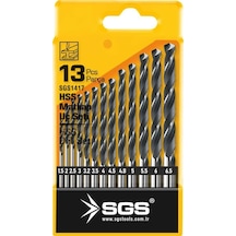 Sgs Hss Matkap Ucu Seti - Metal-inox-ahşap-plastik - 1.5-6.5 Mm Arası 13 Parça