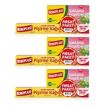 Koroplast Pişirme Kağıdı 16 Lı Saklama Poşeti 120 Li Orta Boy X 3