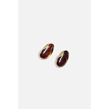 Oval Reçine Küpe Gold 81810264