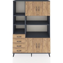 Hyperion Dolap 8 Raflı 4 Çekmeceli 4 Kapaklı 132x44x195 Antrasit-çam/çam Atlas Çam/atlas Çam - Antrasıt Hyperion Dolap 8 Raflı 4 Çekmeceli 4 Kapaklı 132x44x195 Antrasit-çam/çam Atlas Çam/atlas Çam - Antrasıt